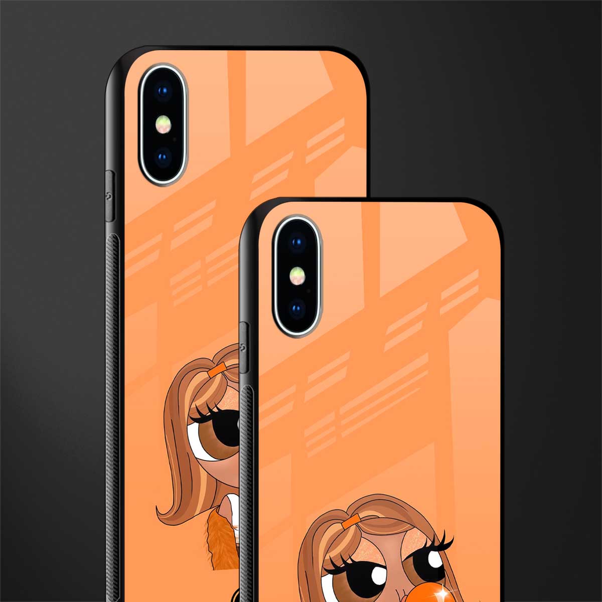 orange tote powerpuff girl glass case for iphone x image-2