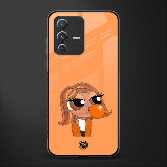 orange tote powerpuff girl glass case for vivo v23 5g image