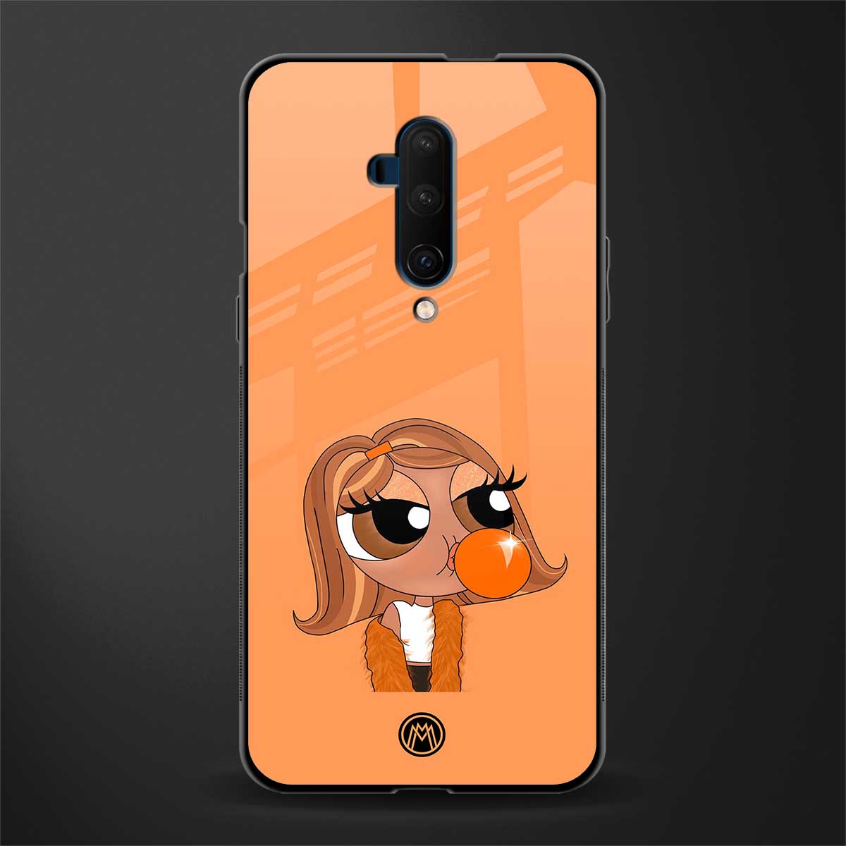orange tote powerpuff girl glass case for oneplus 7t pro image