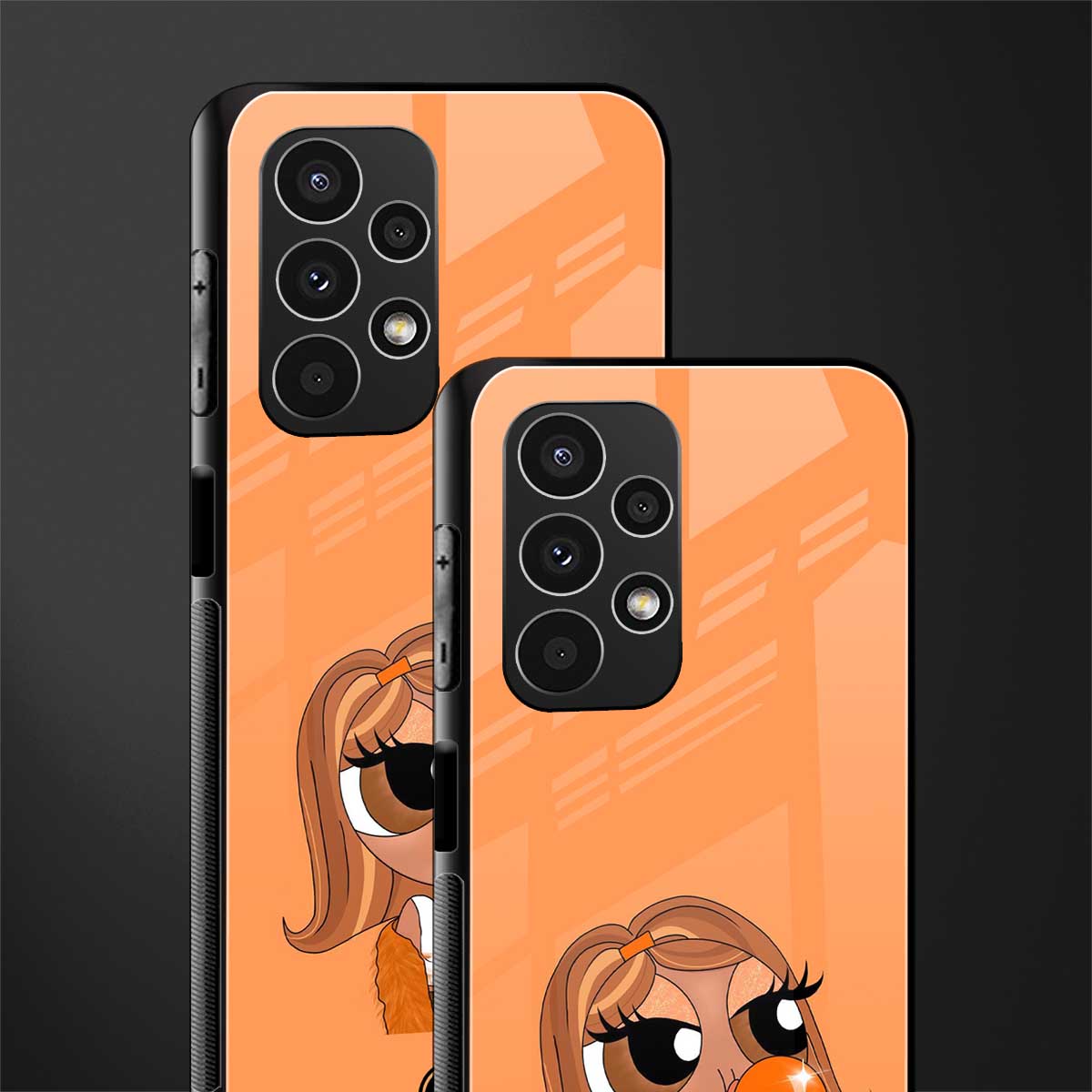 orange tote powerpuff girl back phone cover | glass case for samsung galaxy a13 4g