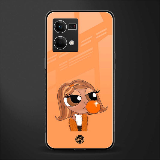 orange tote powerpuff girl back phone cover | glass case for oppo f21 pro 4g