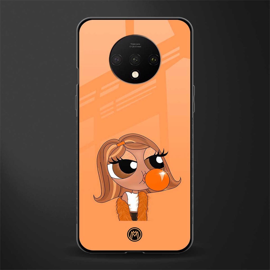 orange tote powerpuff girl glass case for oneplus 7t image