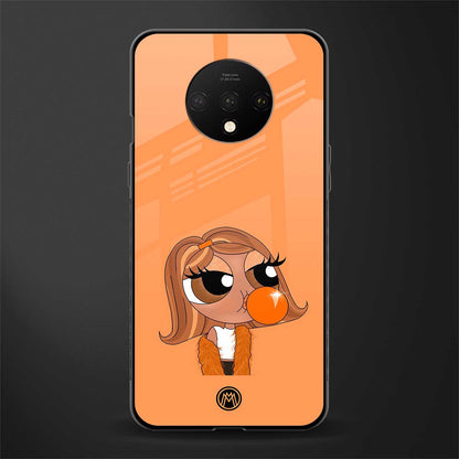 orange tote powerpuff girl glass case for oneplus 7t image
