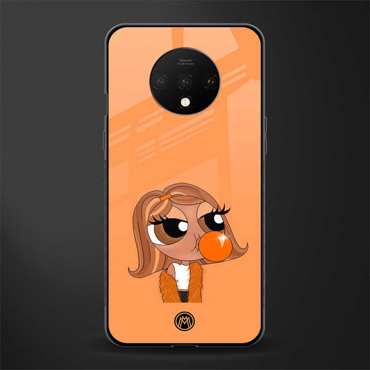 orange tote powerpuff girl glass case for oneplus 7t image