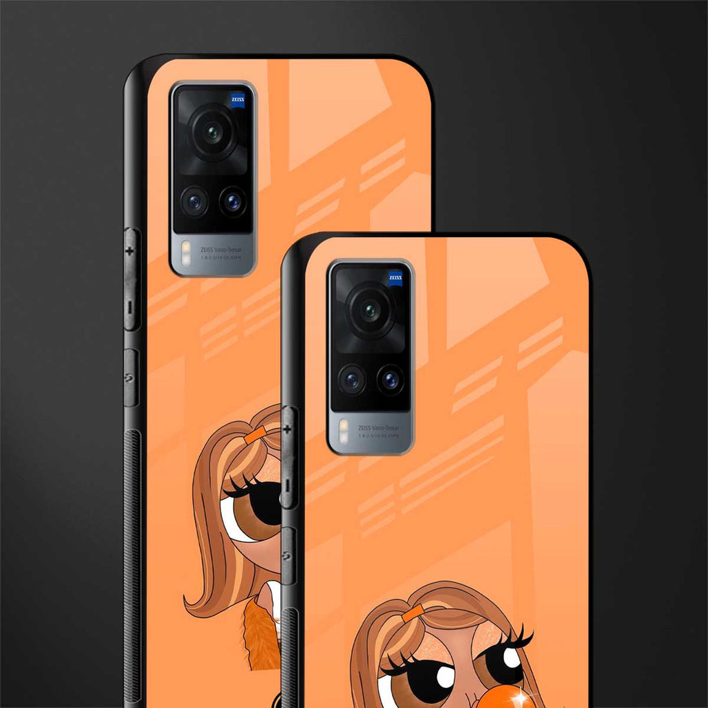 orange tote powerpuff girl glass case for vivo x60 image-2