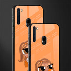 orange tote powerpuff girl glass case for samsung a21 image-2