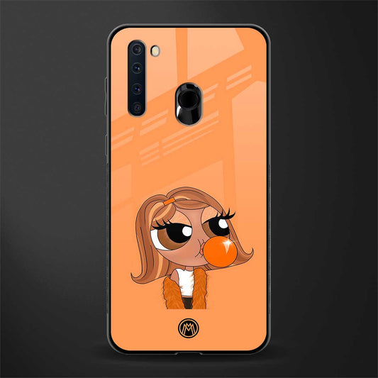 orange tote powerpuff girl glass case for samsung a21 image