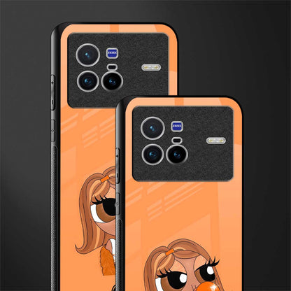 orange tote powerpuff girl glass case for vivo x80 image-2