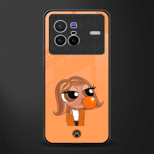 orange tote powerpuff girl glass case for vivo x80 image