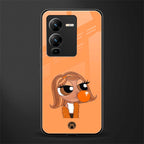 orange tote powerpuff girl back phone cover | glass case for vivo v25 pro 5g