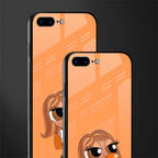 orange tote powerpuff girl glass case for iphone 8 plus image-2