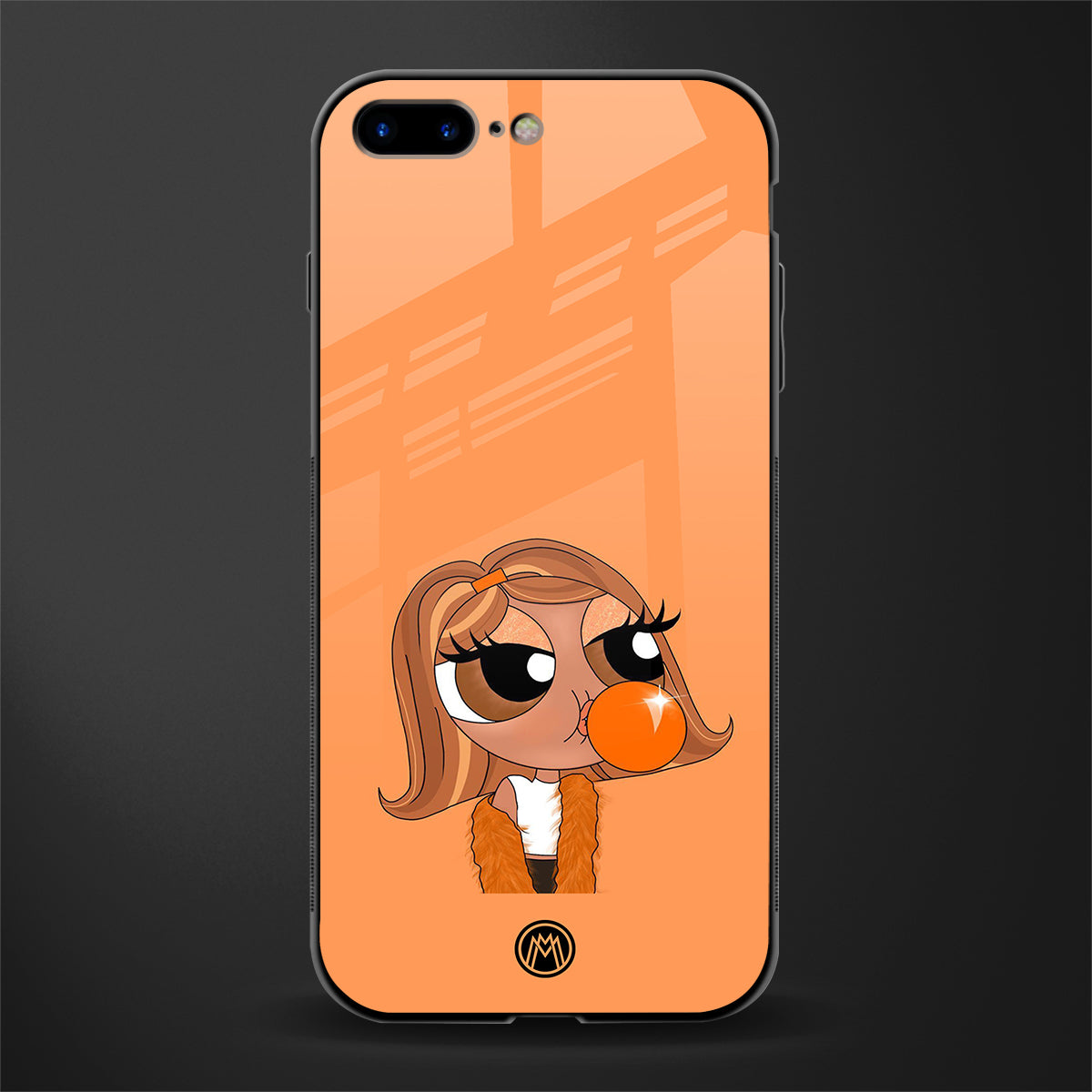 orange tote powerpuff girl glass case for iphone 7 plus image