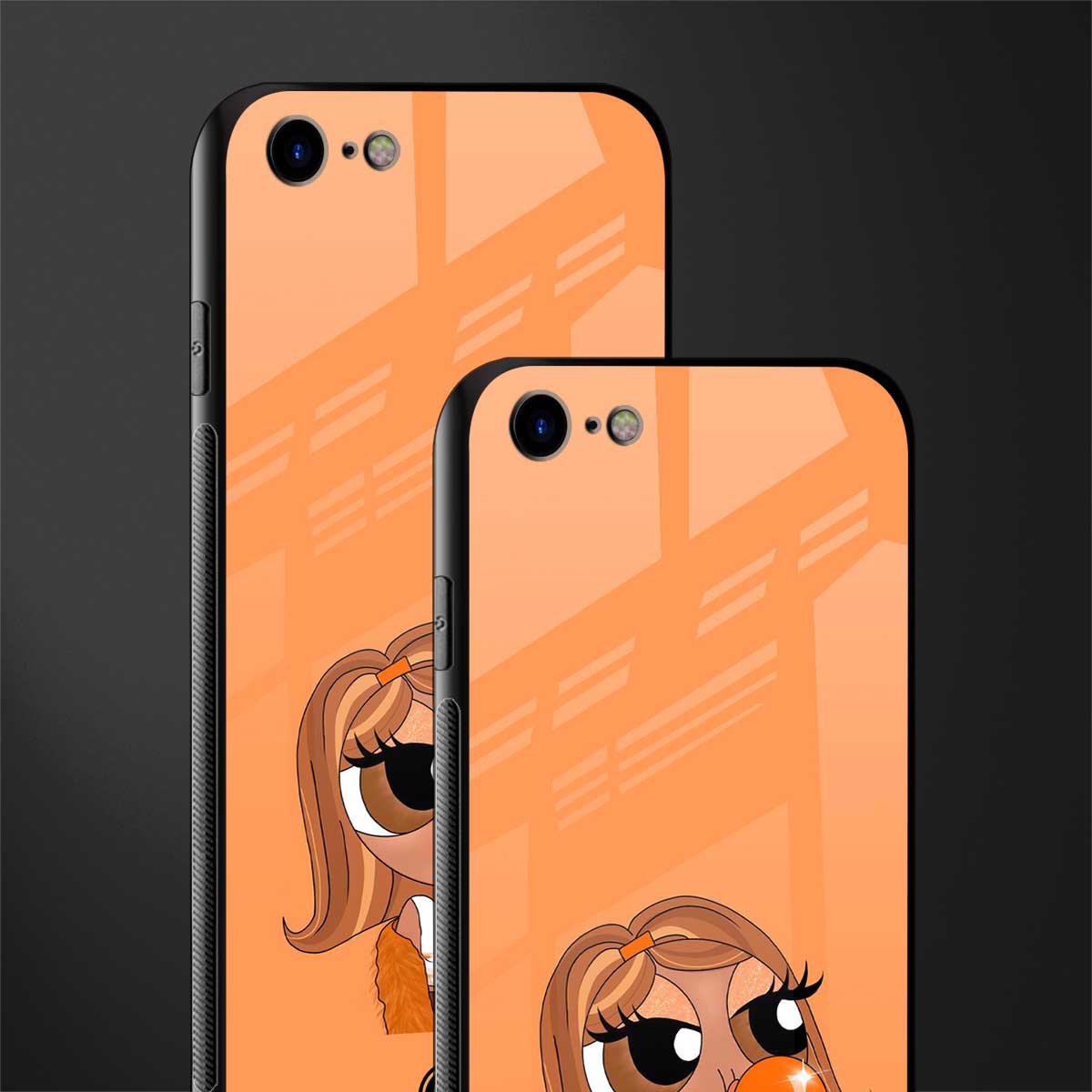 orange tote powerpuff girl glass case for iphone 7 image-2