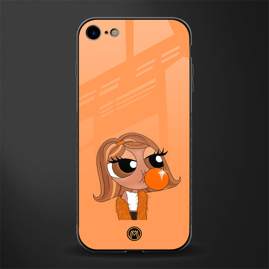 orange tote powerpuff girl glass case for iphone se 2020 image
