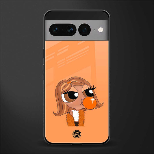 orange tote powerpuff girl back phone cover | glass case for google pixel 7 pro