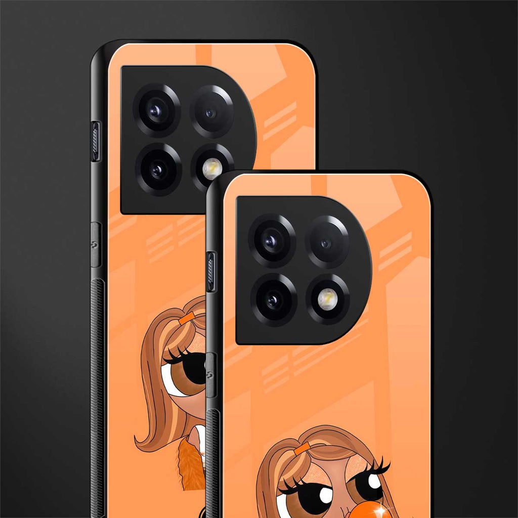 orange tote powerpuff girl back phone cover | glass case for oneplus 11