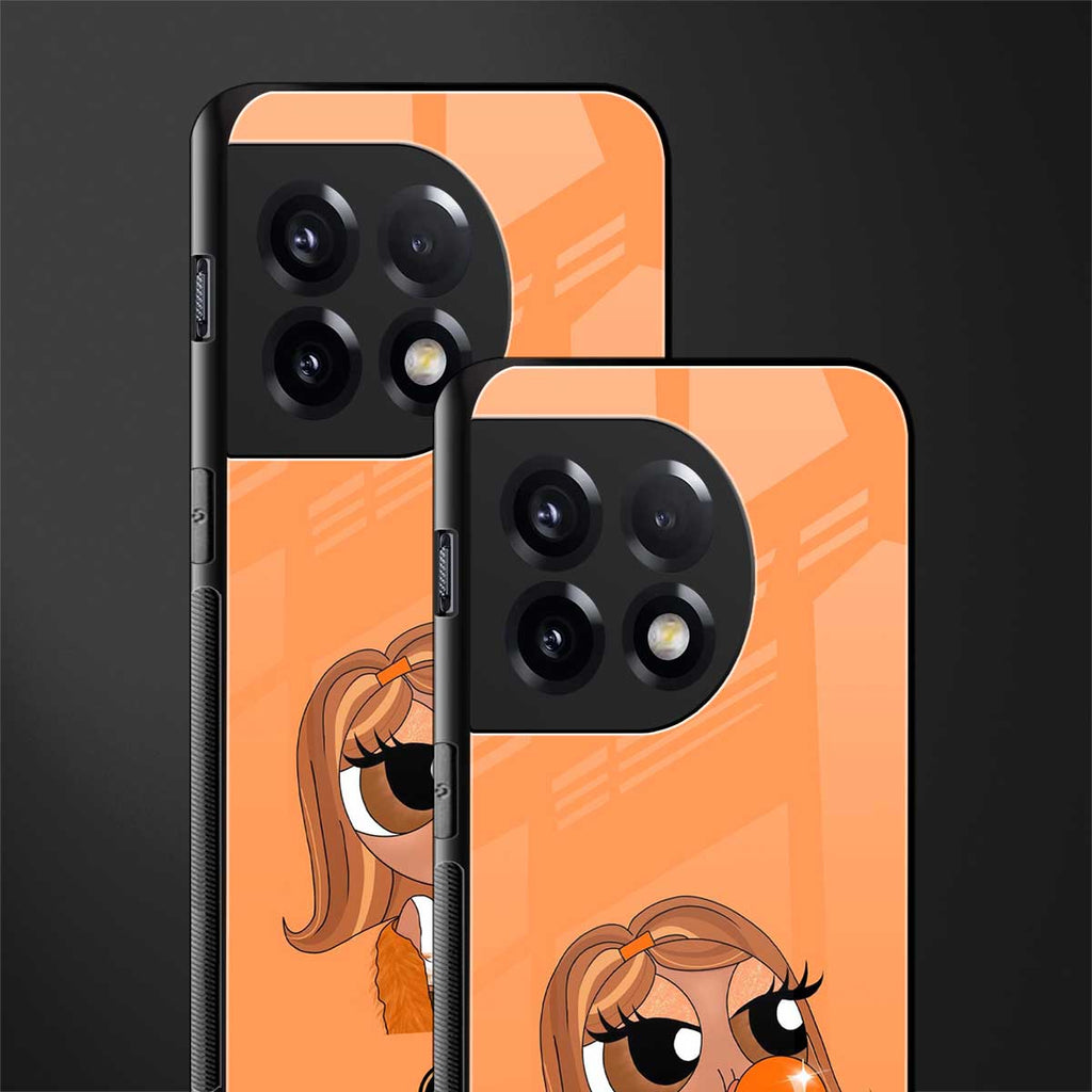 orange tote powerpuff girl back phone cover | glass case for oneplus 11r