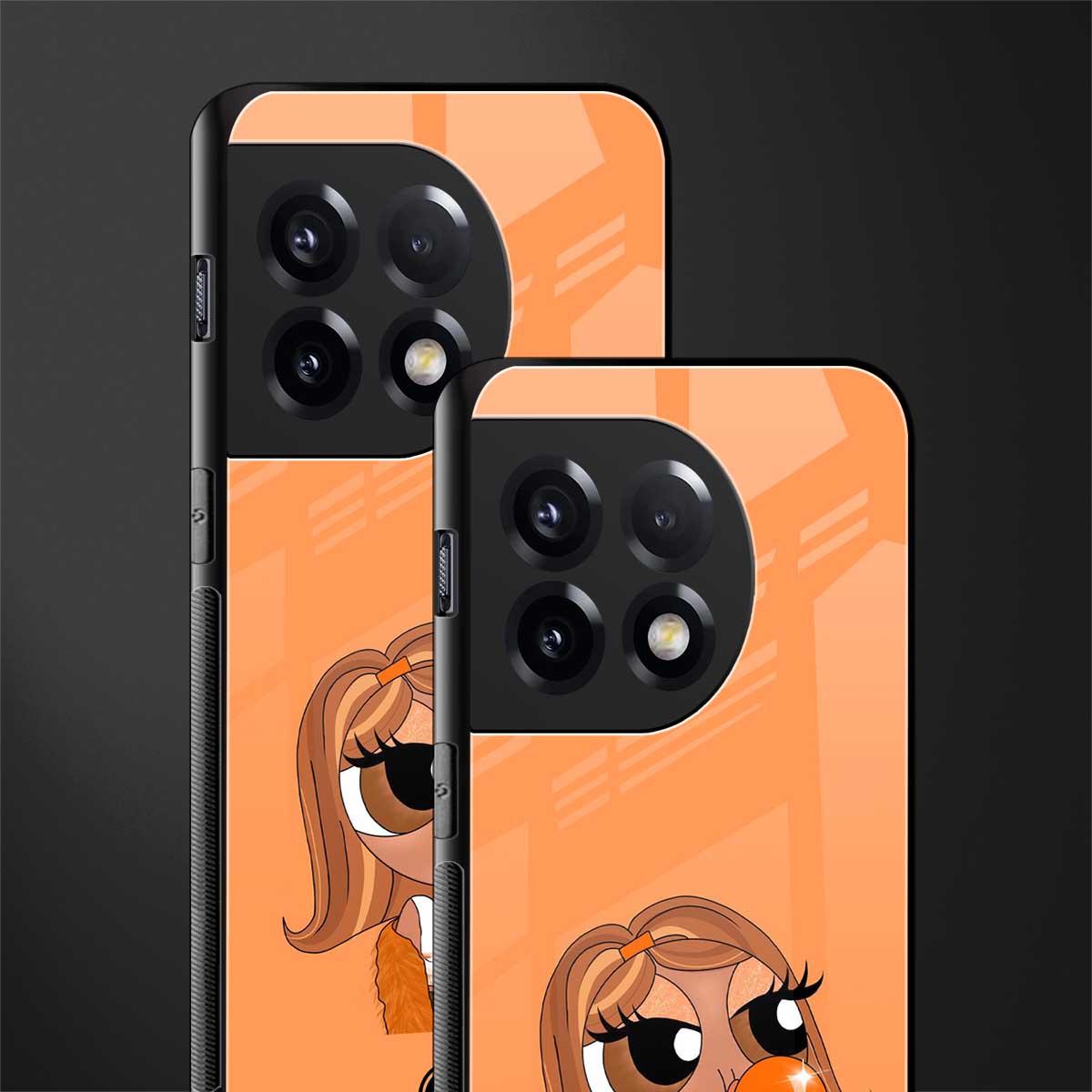 orange tote powerpuff girl back phone cover | glass case for oneplus 11r