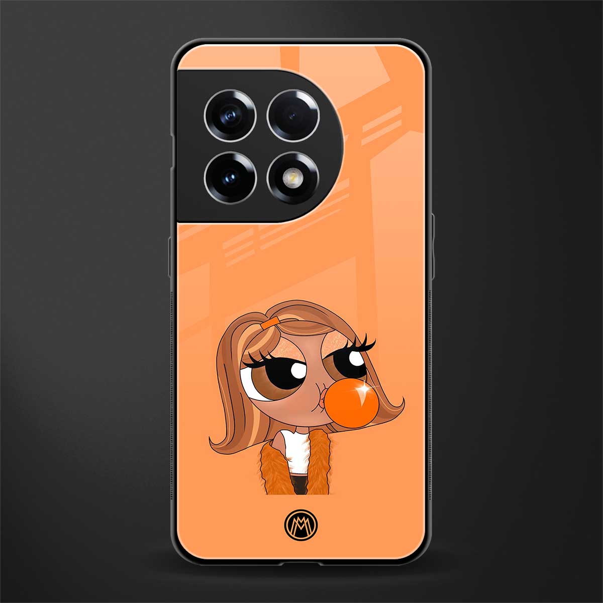 orange tote powerpuff girl back phone cover | glass case for oneplus 11r