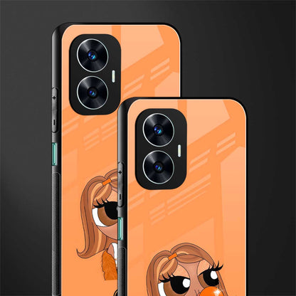 orange tote powerpuff girl back phone cover | glass case for realme c55