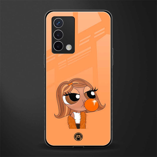 orange tote powerpuff girl back phone cover | glass case for oppo a74 4g
