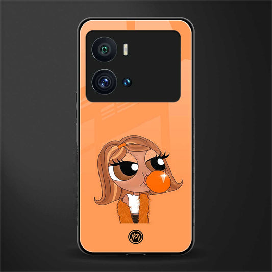 orange tote powerpuff girl back phone cover | glass case for iQOO 9 Pro
