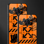 orange travis scott x anti social social club glass case for vivo s1 pro image-2