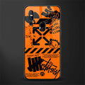 orange travis scott x anti social social club glass case for vivo v15 image