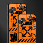 orange travis scott x anti social social club glass case for vivo v15 pro image-2