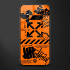orange travis scott x anti social social club glass case for vivo v15 pro image