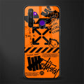 orange travis scott x anti social social club glass case for realme 5 image