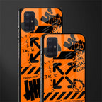 orange travis scott x anti social social club glass case for samsung galaxy a71 image-2