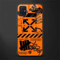 orange travis scott x anti social social club glass case for samsung galaxy a71 image
