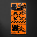 orange travis scott x anti social social club glass case for samsung galaxy a71 image