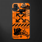 orange travis scott x anti social social club glass case for samsung galaxy m30s image