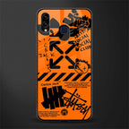 orange travis scott x anti social social club glass case for samsung galaxy m10s image
