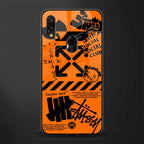 orange travis scott x anti social social club glass case for redmi 7redmi y3 image