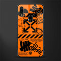 orange travis scott x anti social social club glass case for redmi note 7s image