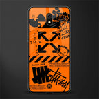 orange travis scott x anti social social club glass case for redmi 8a image