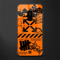 orange travis scott x anti social social club glass case for samsung galaxy s9 image