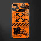 orange travis scott x anti social social club glass case for realme c1 image