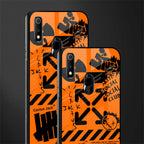 orange travis scott x anti social social club glass case for realme 3 pro image-2