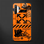 orange travis scott x anti social social club glass case for realme xt image