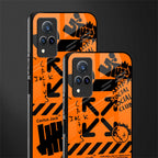 orange travis scott x anti social social club glass case for vivo v21 5g image-2