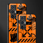 orange travis scott x anti social social club glass case for vivo x70 pro plus image-2