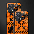 orange travis scott x anti social social club back phone cover | glass case for realme 9 pro 5g
