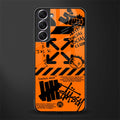 orange travis scott x anti social social club glass case for samsung galaxy s21 fe 5g image
