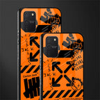 orange travis scott x anti social social club glass case for samsung galaxy s10 lite image-2