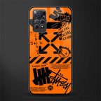 orange travis scott x anti social social club glass case for redmi note 11 image