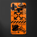 orange travis scott x anti social social club glass case for vivo y12 image
